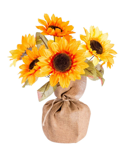 Sunflower In Burlap